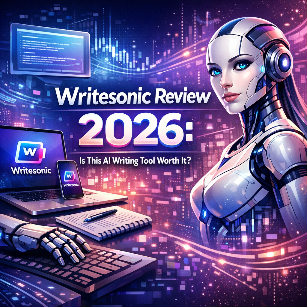 Writesonic AI writing tool review 2026 interface screenshot showing features and capabilities